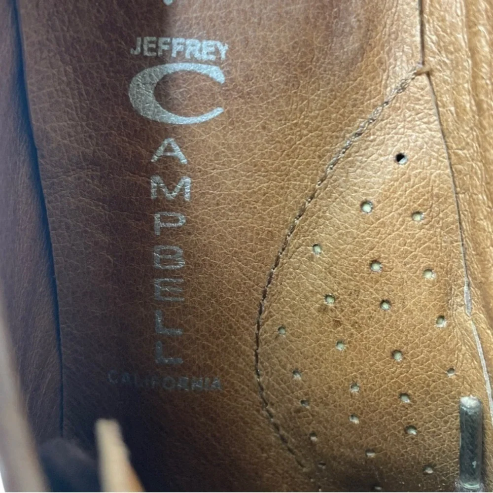 Jeffrey Campbell Barnest Women’s Brown Leather Wedge Shoes